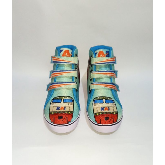 Jual ADS - sepatu anak gambar KAI Kereta Api Indonesia, bisa cetak nama ...