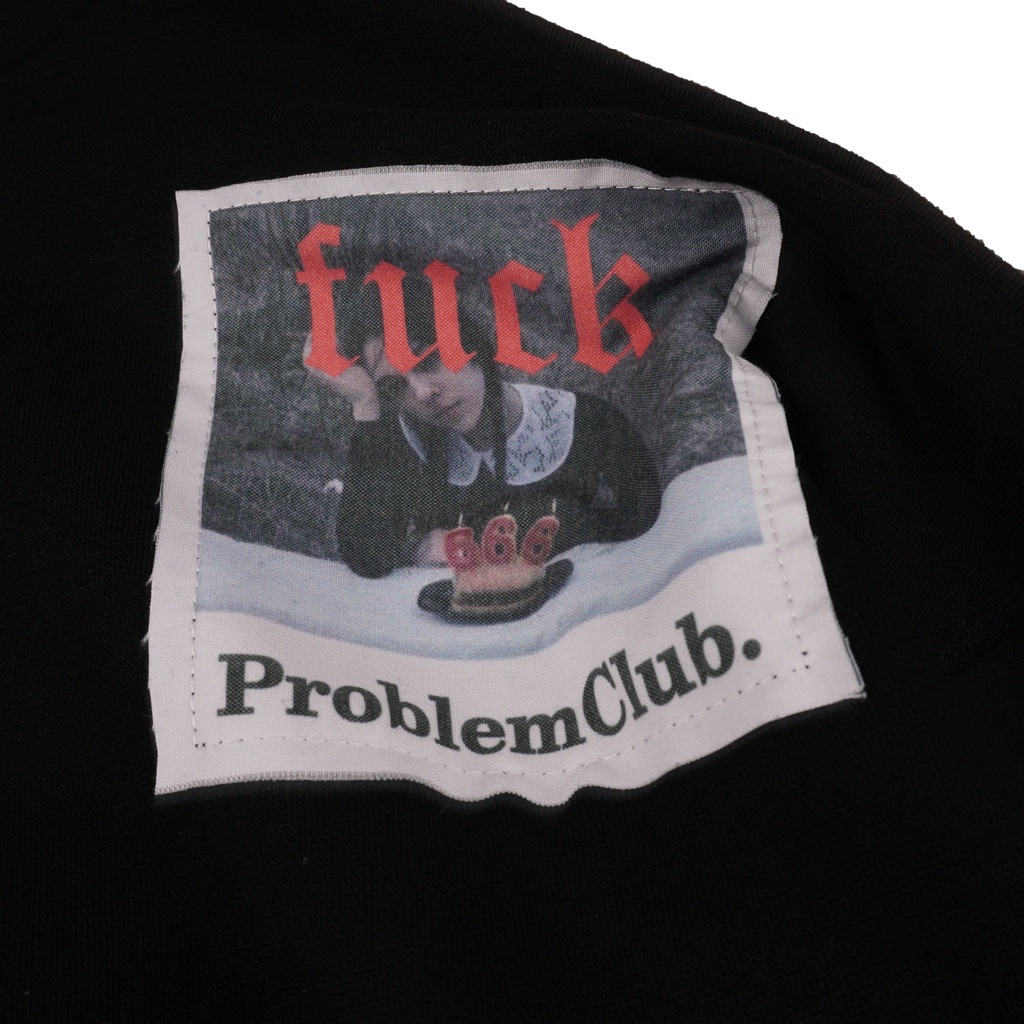Jual Problem Club - Croop 001 Thund Hoodie Black | Shopee Indonesia