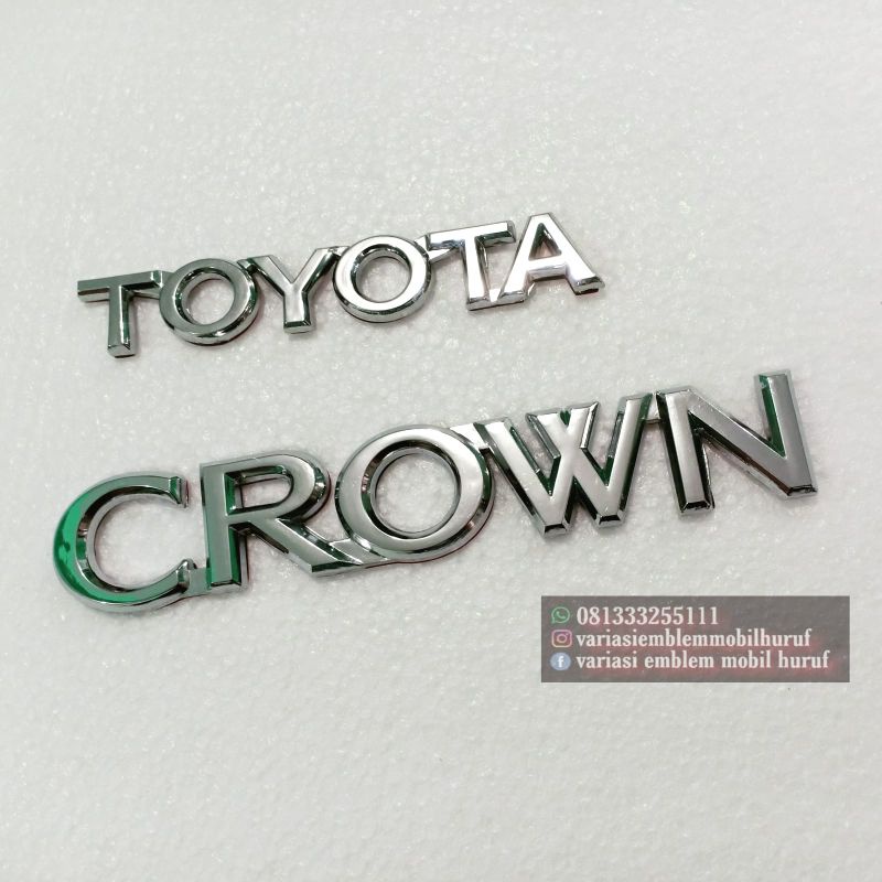 Jual Emblem logo toyota CROWN ukuran original bagasi | Shopee Indonesia