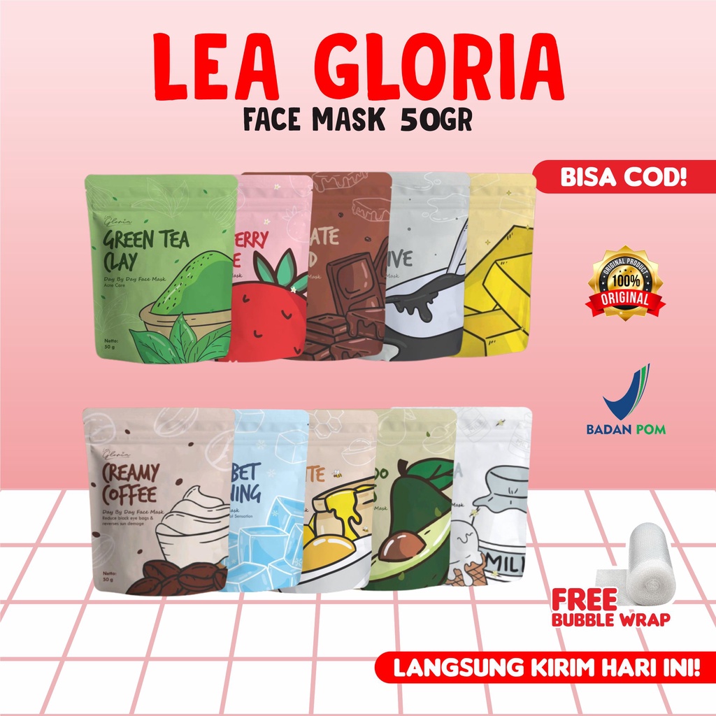 Jual Masker Lea Gloria [kemasan Baru] 50gr Masker Bubuk By Lea Gloria