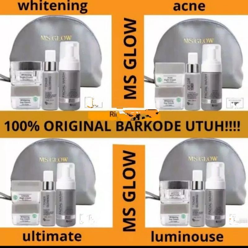 Jual Paket Ms Glow Whitening Acne Luminous Ultimate Original Shopee Indonesia