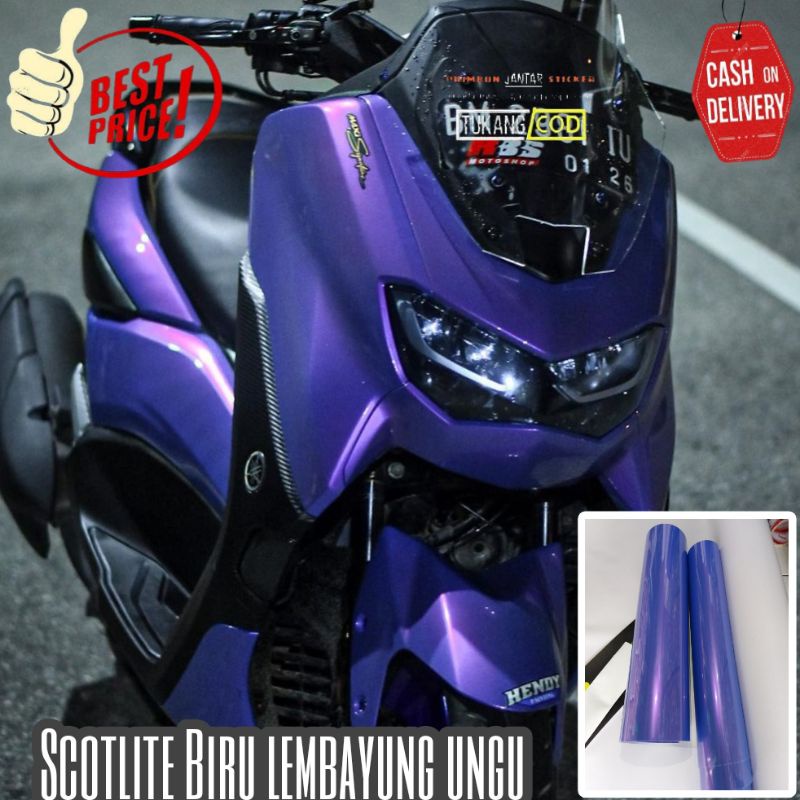 Jual Sticker Scotlite Biru Lembayung Ungu Stiker Skotlet Motor Lembayung Terbaru Kualitas 4591