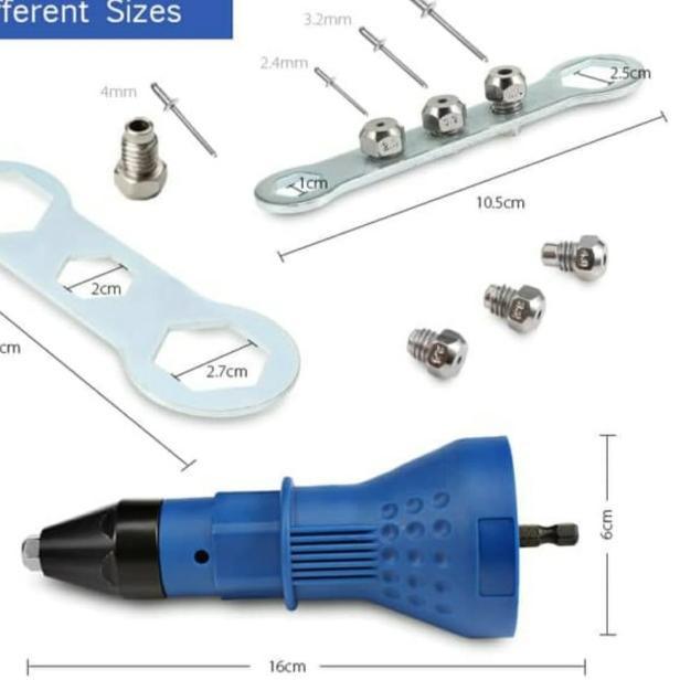 Jual Tang Paku RIVET GUN ADAPTER / Adaptor Tang Rivet Elektric Bor ...