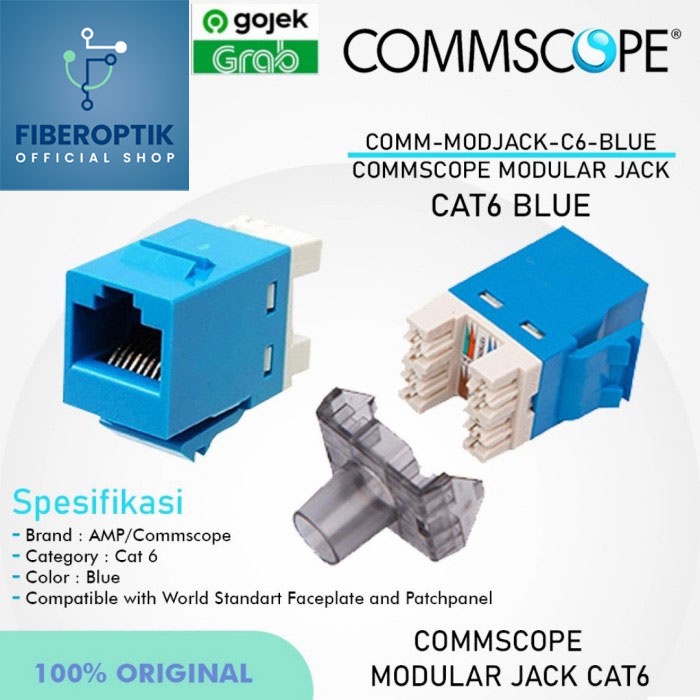 Jual Modular Jack Female RJ45 Cat 6 Cat6 AMP COMMSCOPE | Shopee Indonesia