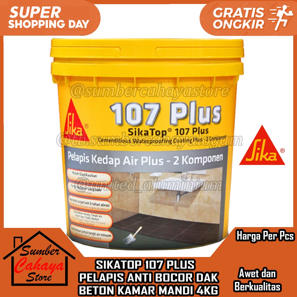 Jual Sikatop Plus Kg Sika Top Galon Waterproofing Kg Pelapis Anti Bocor Dak Beton Kamar