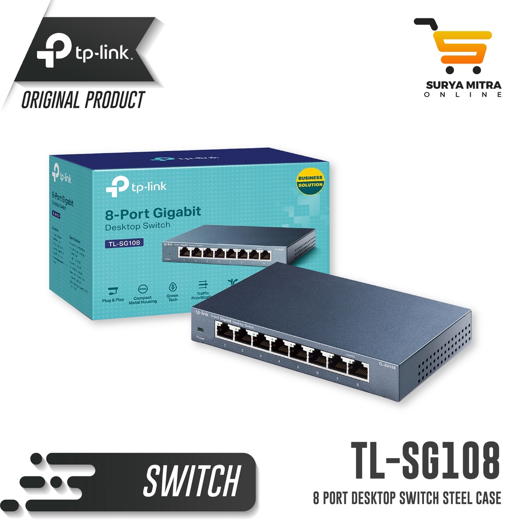 Jual Switch Gigabit TP-Link TL-SG108 8 Port | Shopee Indonesia