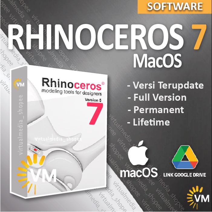 Jual RHINO RHINOCEROS 7 GRASSHOPPER MACOS ARCHVIZ NURBS CAD ARCHITECT ...