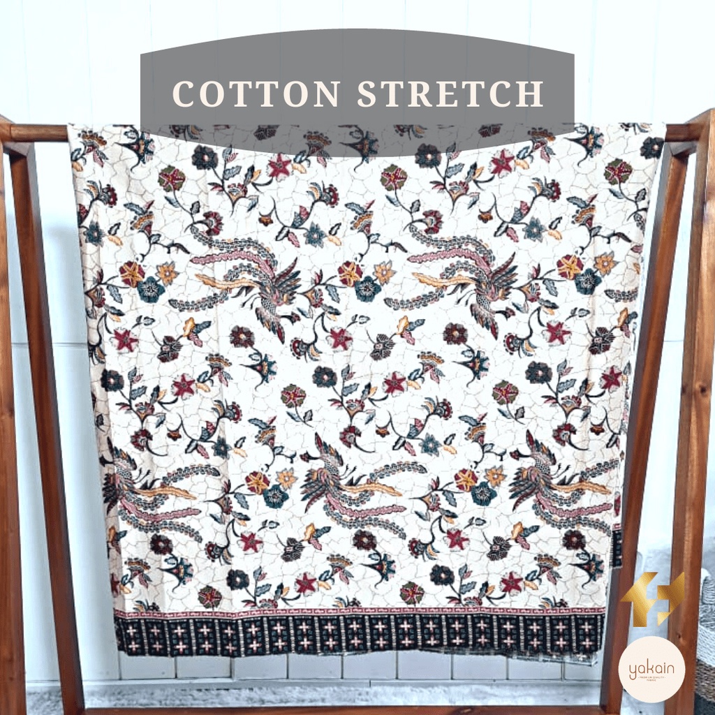 Jual Kain Batik Katun Cotton Stretch Famas Batik Burung Classic Cream Shopee Indonesia 2575