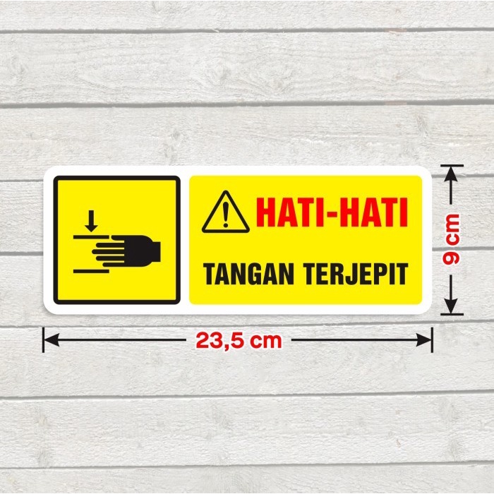 Jual Sticker K3 Keselamatan And Kesehatan Kerja Marka Hati Hati 23 5 X 9 Cm Tangan Terjepit