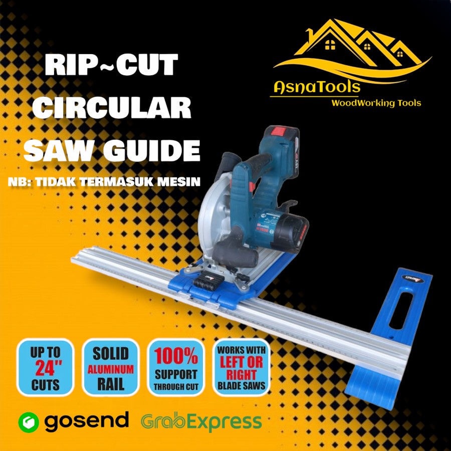 Jual RipCut Circular Saw Guide Precision Edge Guide Power Saw Rip