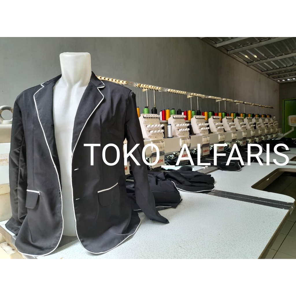 Jual [BISA COD] JAS Almamater hitam Lis Putih Full / jas pondok ...