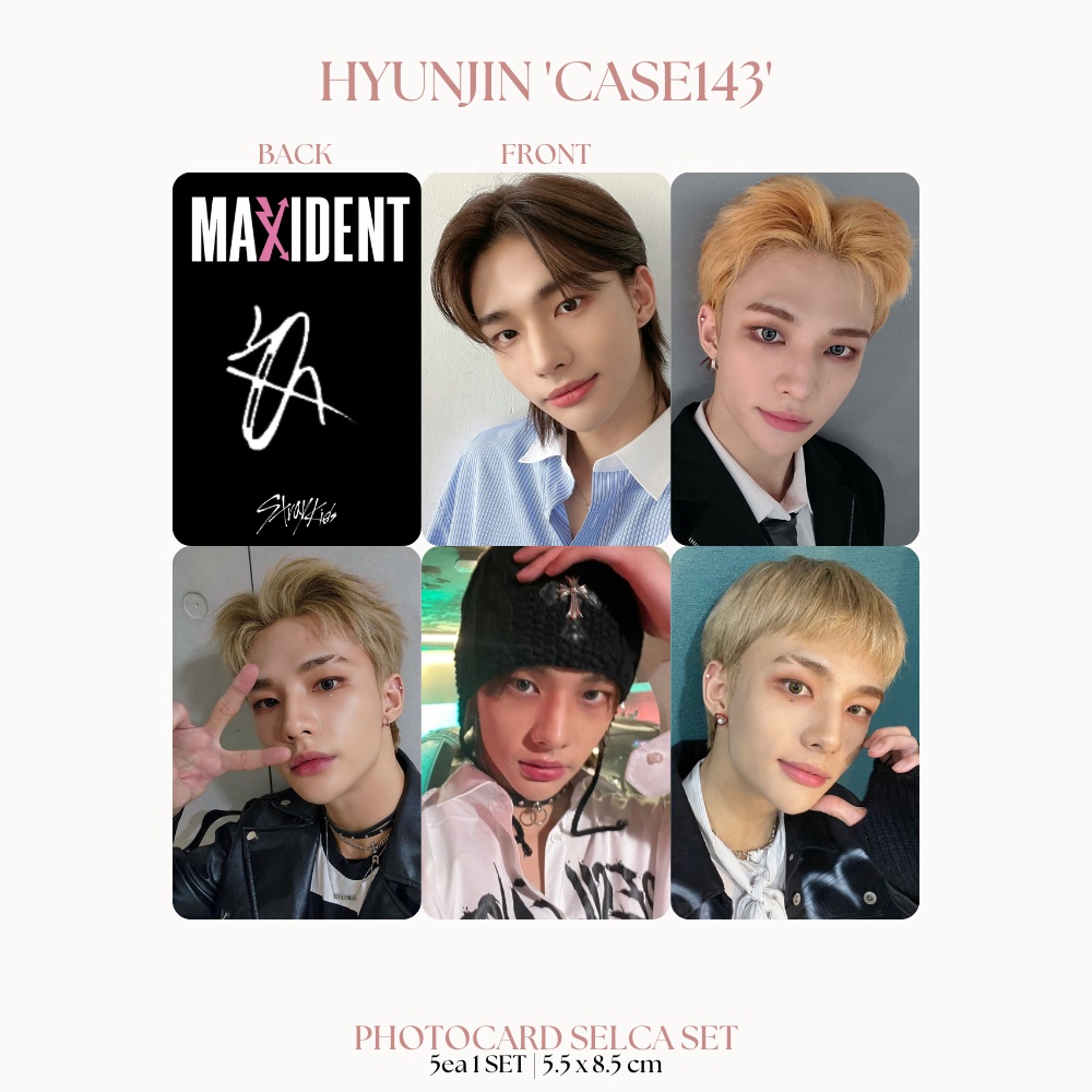 Jual PHOTOCARD STRAY KIDS SELCA MAXIDENT CASE 143 2SISI (ISI 5 PCS ...