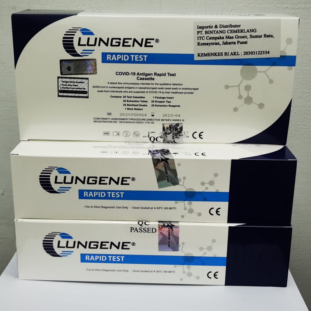 Jual Ecer Alat Swab Rapid Test Antigen Clungene Lungene Biru Set Original Shopee Indonesia