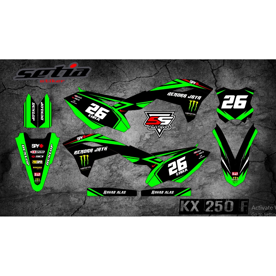 Jual STIKER DECAL STRIPING KX 250 F, FULL BODY (CODE 4) | Shopee Indonesia