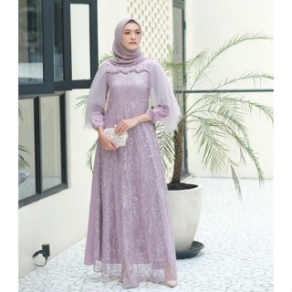 Long dress brukat clearance hijab