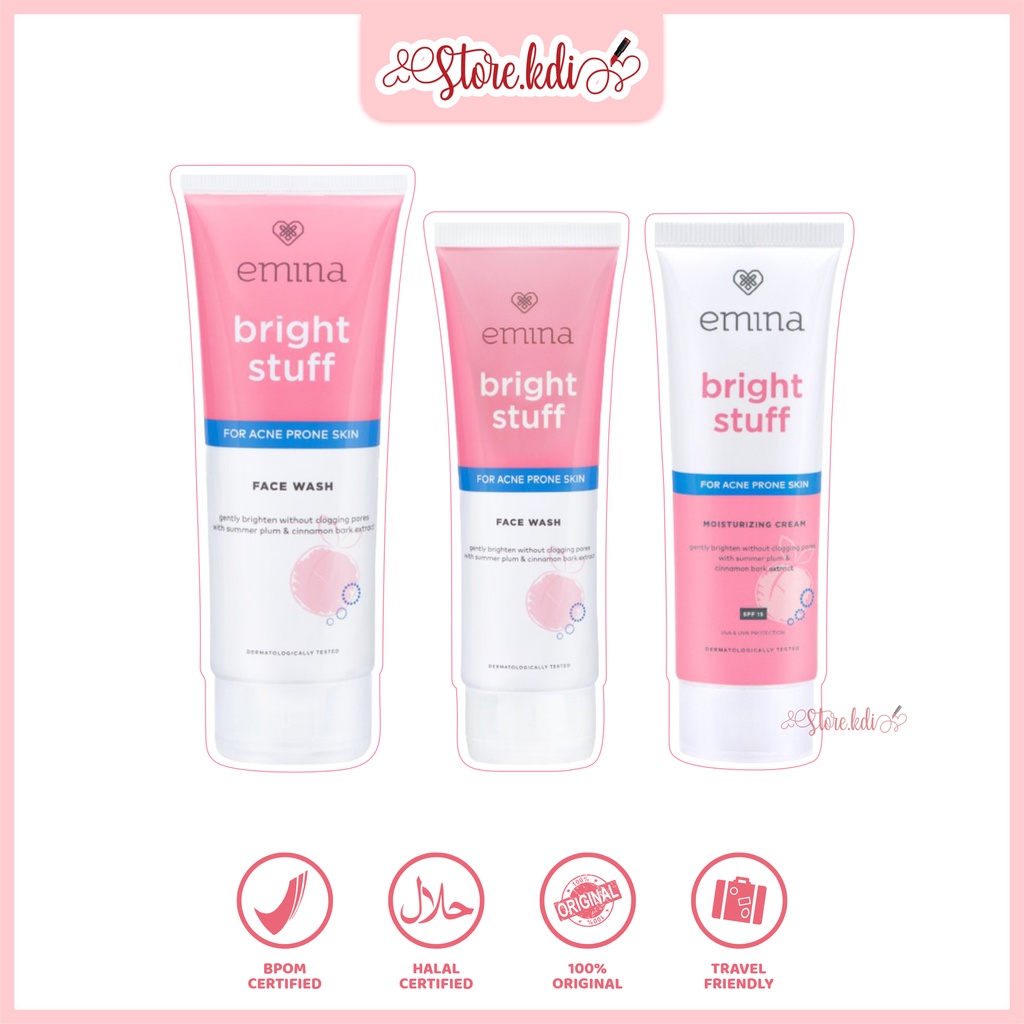 Jual Emina Bright Stuff For Acne Prone Skin Shopee Indonesia