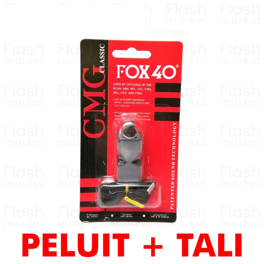 Jual Peluit Wasit Olahraga FOX 40 Classic Whistle Plus Tali Suara Keras ...