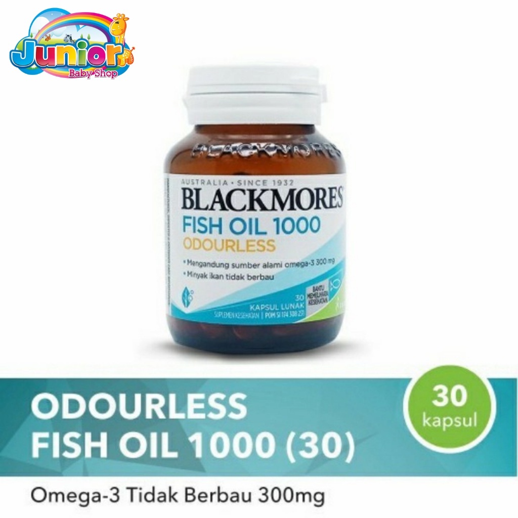 Jual Blackmores Odourless Fish Oil Omega 3 1000 mg 30 kapsul Minyak