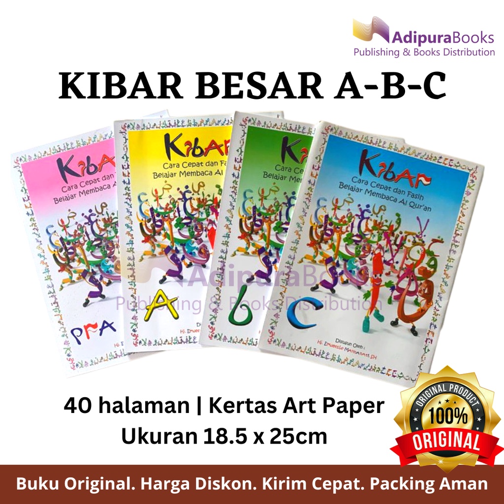 Jual Adipurabooks - Buku Belajar Mengaji Anak KIBAR Besar Pra-A-B-C ...