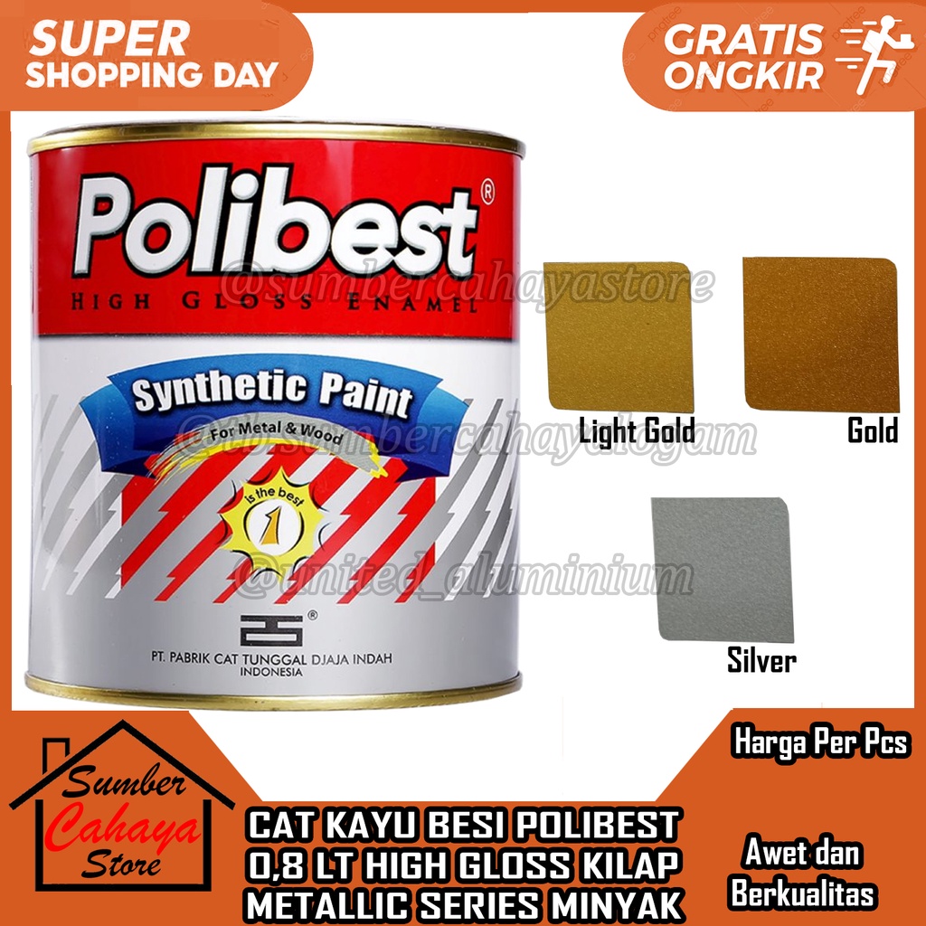 Jual Polibest Cat Kayu Besi Liter L Catt Cet Metallic Series