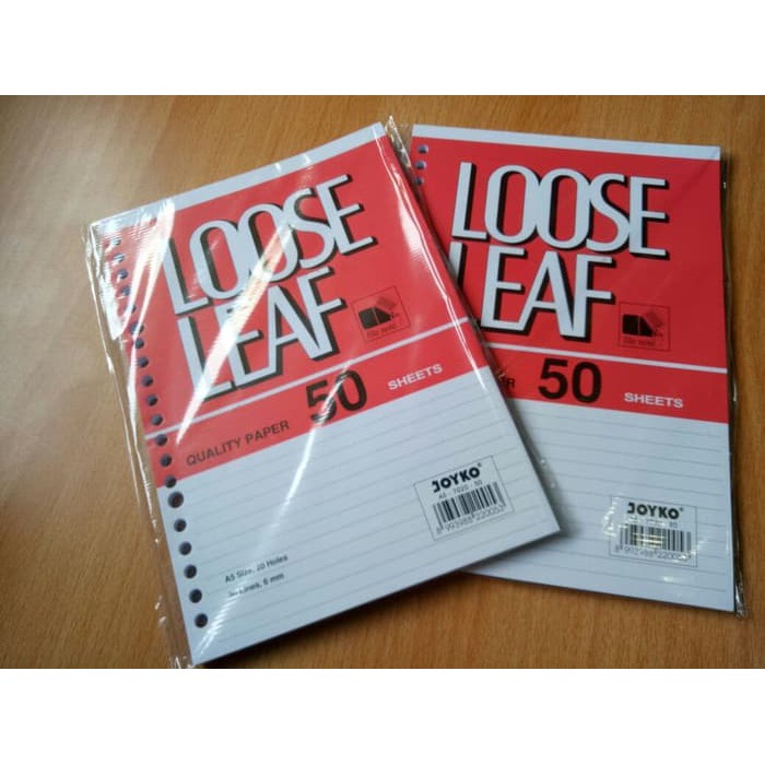 Jual Loose Leaf Joyko Kecil A5 Isi 50 Lembar / Kertas File Binder ...