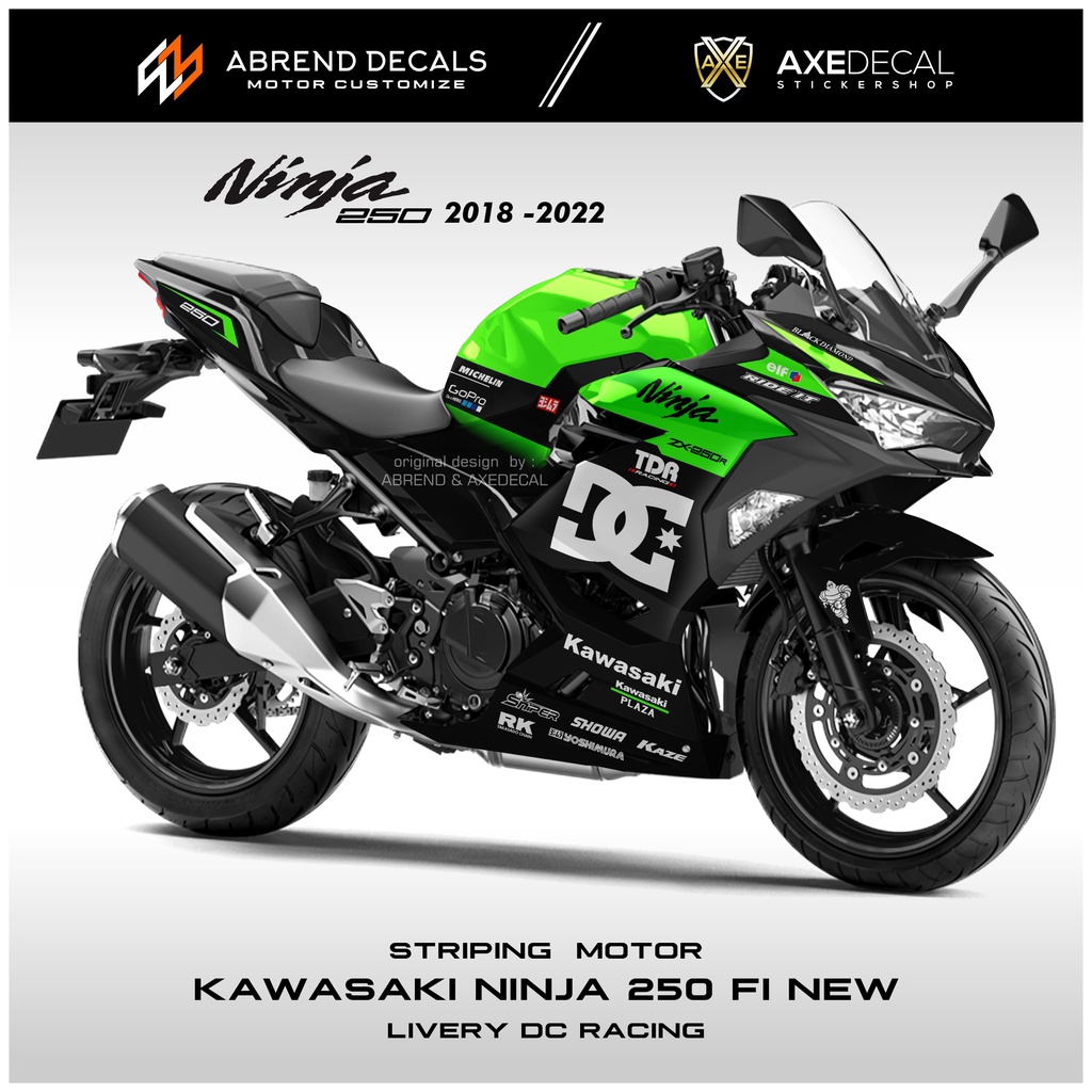 Jual Striping Ninja 250 Fi New 2018 -2022 DC Racing / Stiker Motor ...