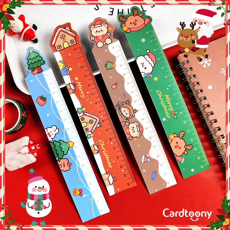 Jual Penggaris Natal Magnet Lentur Santa Claus Snowman Christmas Ruler ...