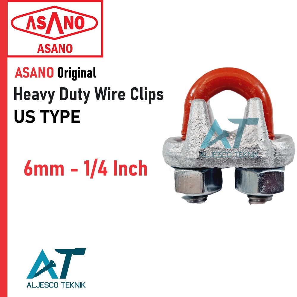 Jual ASANO KLEM SLING HEAVY DUTY 6MM - KUKU MACAN - WIRE ROPE CLIP ...