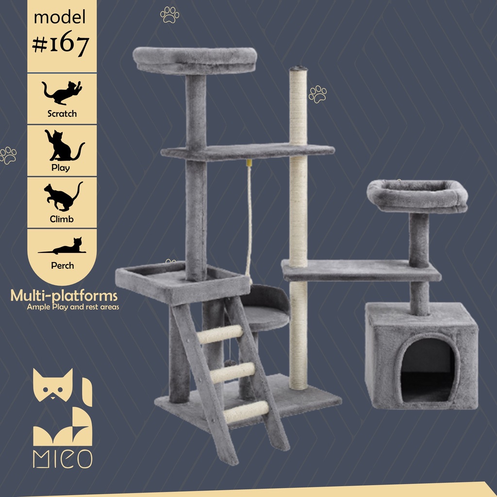 Jual Cat Tree Kandang Kucing Cat Condo Rumah Kucing Garukan Kucing Mainan Kucing Bsh