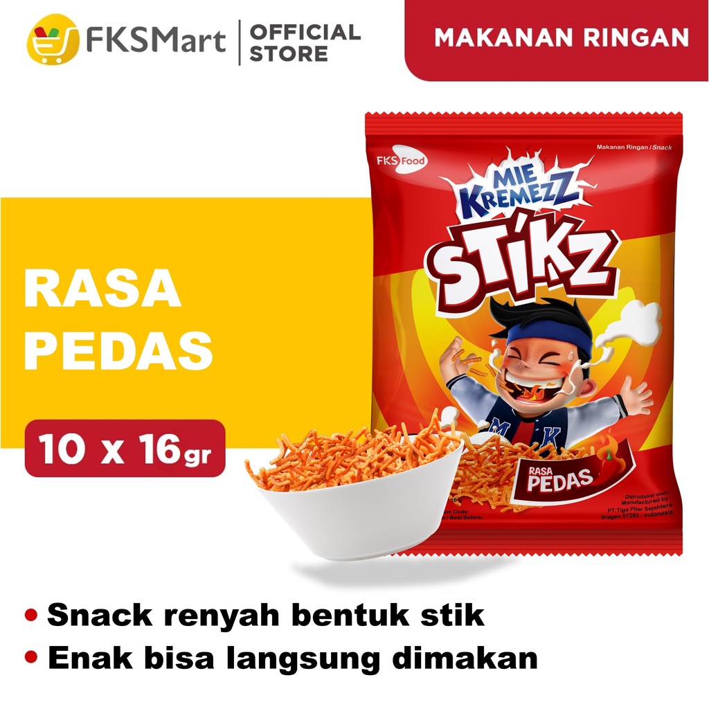 Jual Mie Kremezz Stikz Pedas 10 pcs | Shopee Indonesia