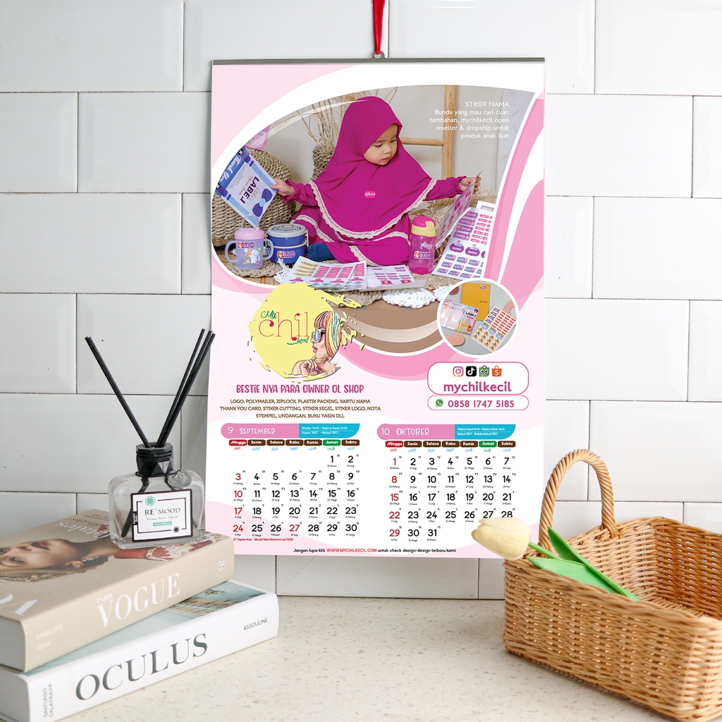 Jual KALENDER DINDING 6 lembar FREE 1 lembar cover / KALENDER DINDING ...
