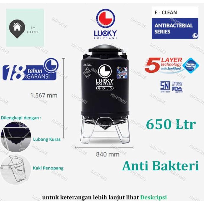 Jual Tangki Toren Air Kaki Liter Lucky Gold Anti Bakteri