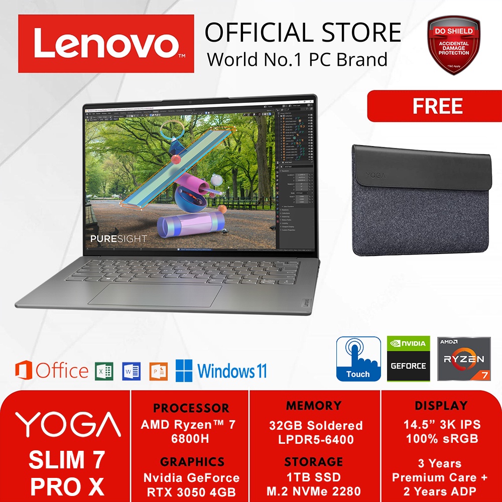 Carte Mère Lenovo 5B21J16712 Pour Slim 7 ProX 14ARH7 (Ryzen 7 6800H, RTX3050) - Open Box