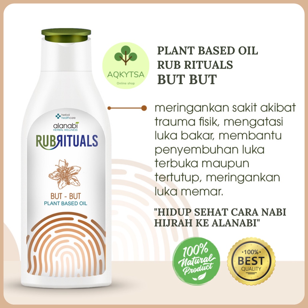 Alanabi Herbal Rub Oil But but Natural Minyak Pijat Gosok Aromaterapi