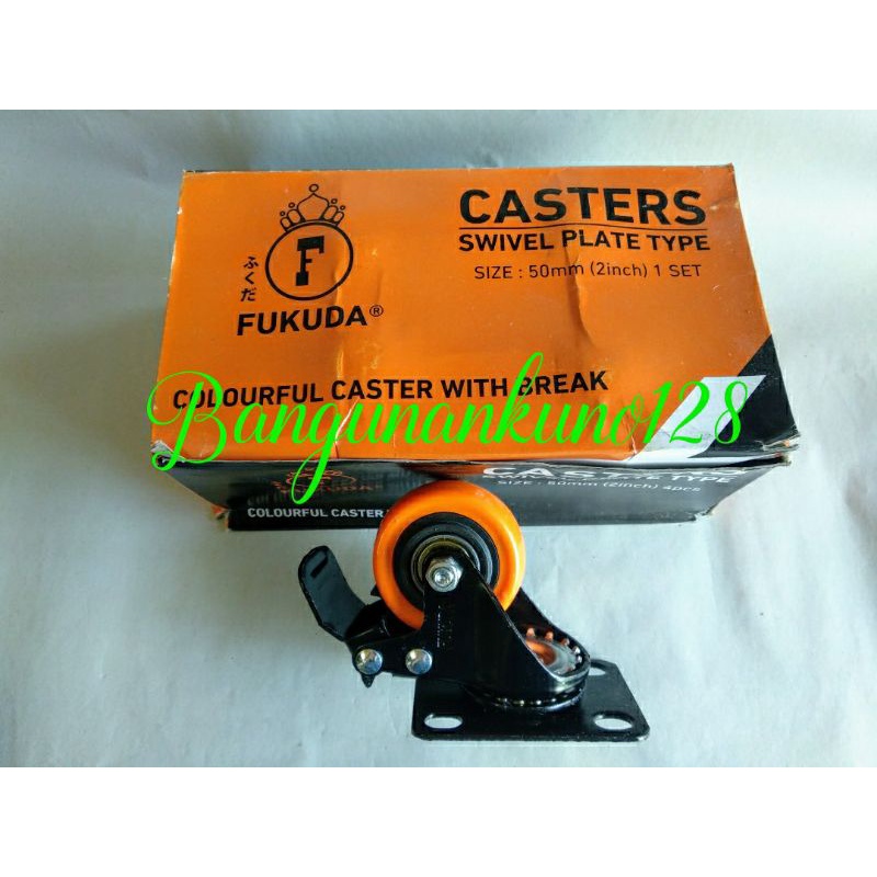 Jual Roda Etalase Troli Kursi Gepeng Fukuda Mm Dengan Rem Per Set Isi Shopee Indonesia