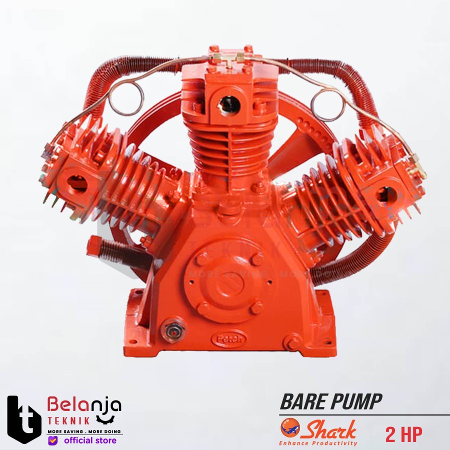 Jual Mesin Bare Pump Compressor Shark 2 HP Kepala Kompresor 2 HP ...