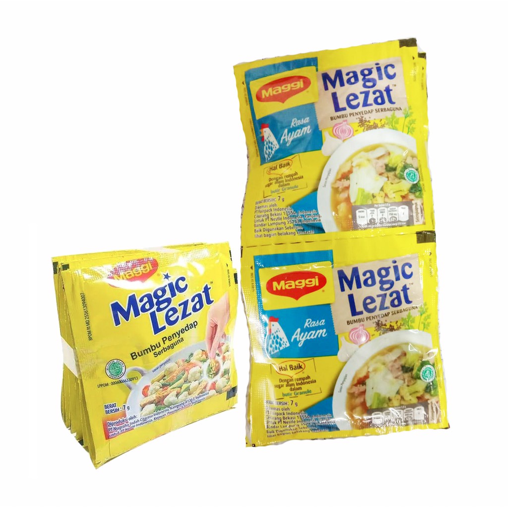 Jual Magic Lezat Maggi Bumbu Penyedap Rasa Sapi Ayam Serbaguna 7G 1 ...