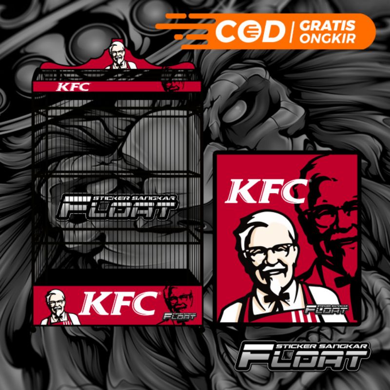Jual STIKER DECAL SANGKAR KANDANG KOTAK REPLIKA KOSAN MOTIF KFC ...