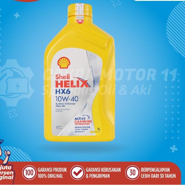 Jual SHELL HELIX HX6 10W40 1LT | Shopee Indonesia