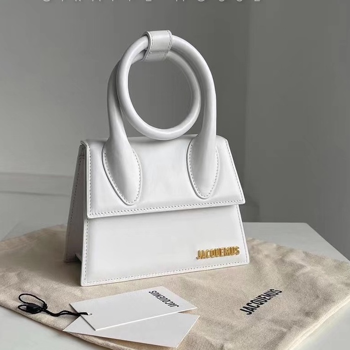 Jual Jacquemus New Portable Lipstick Bag Square/long handle armpit bag