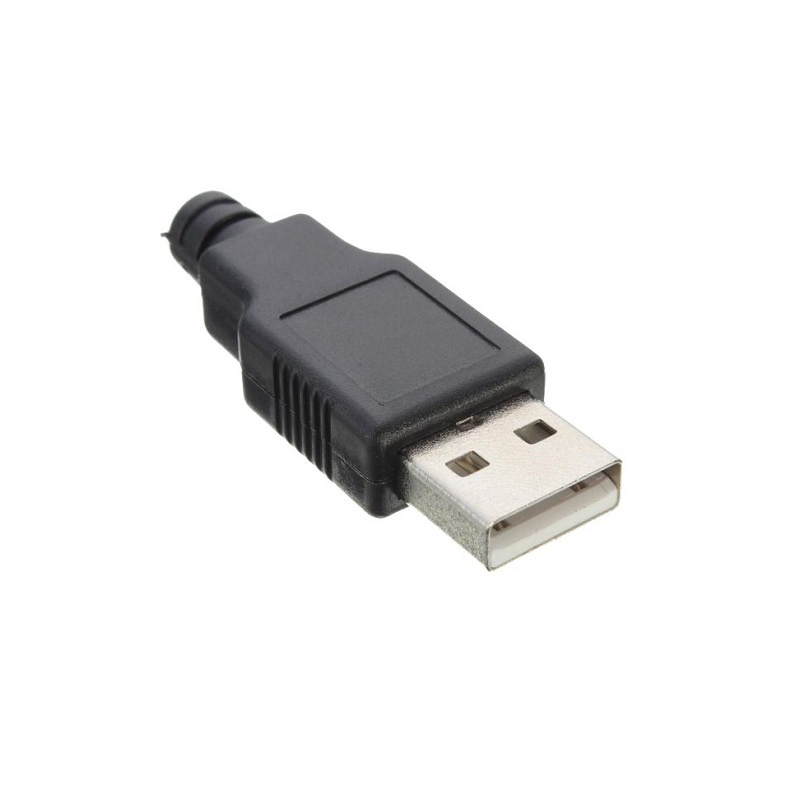 Jual socket usb male case konektor 4 pin usb jantan type a hitam putih ...