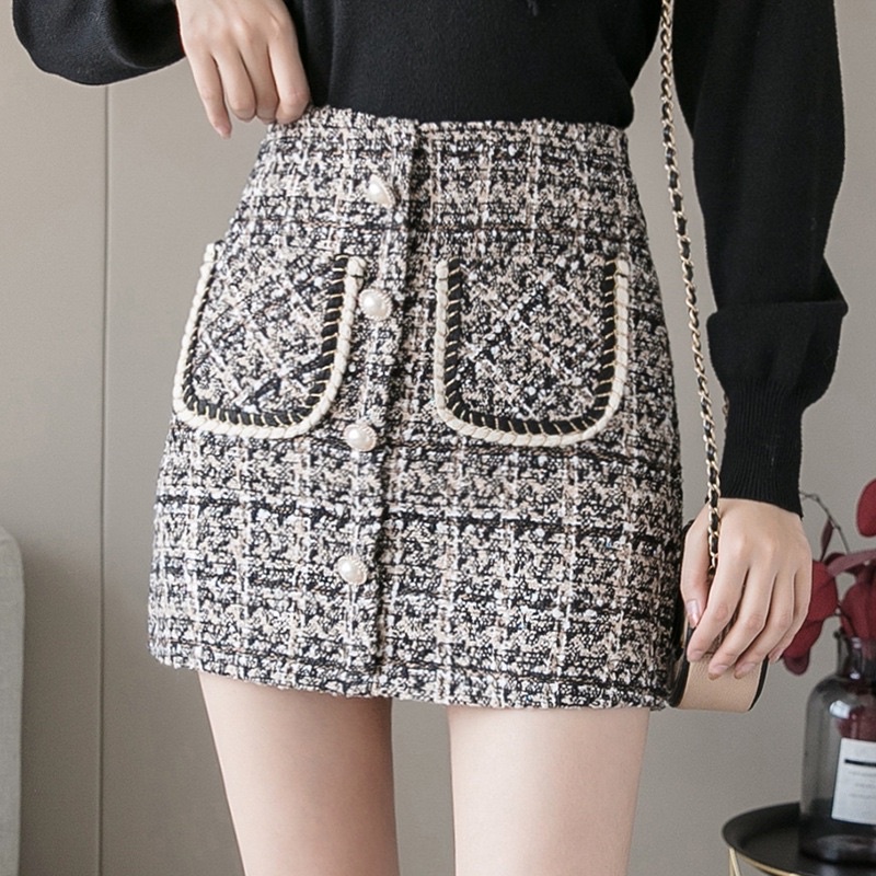 Jual Tweed Mini Skirt / Korean Skirt Premium ( Rok Pendek / Rok Mini ...