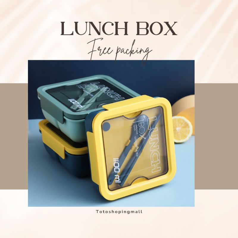Jual LUNCH BOX WHEAT STRAW 1100Ml KOTAK BEKAL BENTO MAKAN MEWAH