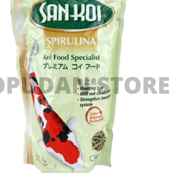 Jual Makanan Pakan Ikan Fish Food SAN KOI SANKOI Spirulina 5 Mm Medium ...