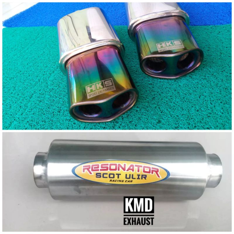 Jual RESONATOR HKS&KNALPOT MOBIL HKS KACAMATA FULL STENLESS AXIA ALZA MYVI Shopee Indonesia