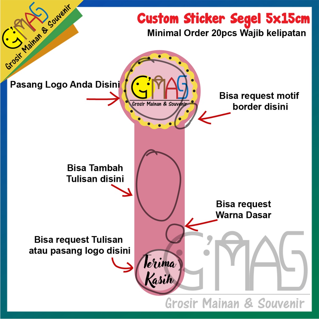 Jual Custom Sticker Segel Seal Sticker Botol Stiker Sticker Toples Sticker Box Sticker Bento