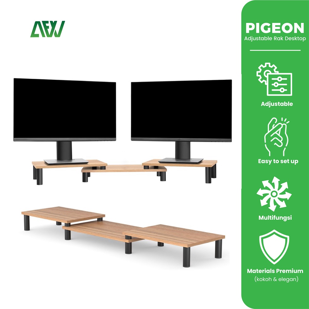 Jual AFW Stand Monitor / Desk Shelf / Dudukan Monitor PIGEON | Shopee ...