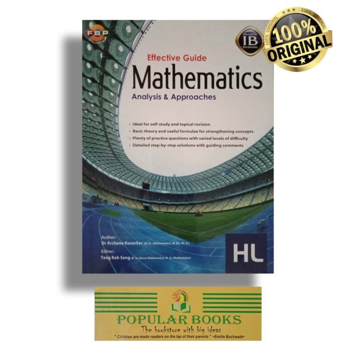 Jual Sbi Effective Guide Mathematics Analysis & Approaches Hl (Ib ...