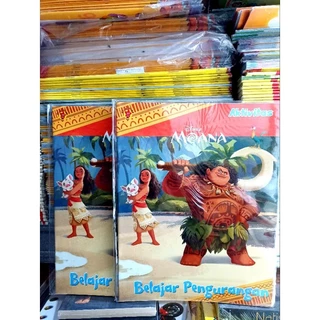 ( PROMO BUKU MURAH ORIGINAL ) BUKU AKTIVITAS ANAK / BELAJAR PENGURANGAN / DISNEP MOANA / BEST SELLER