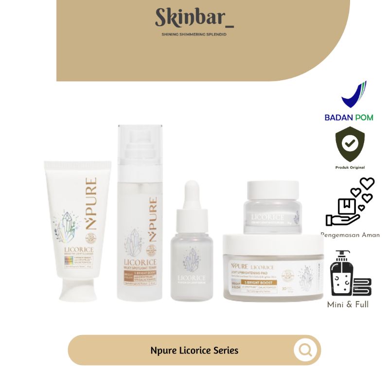 Jual Npure Licorice Light Up Brightening Pad Bring The Light Cleanser